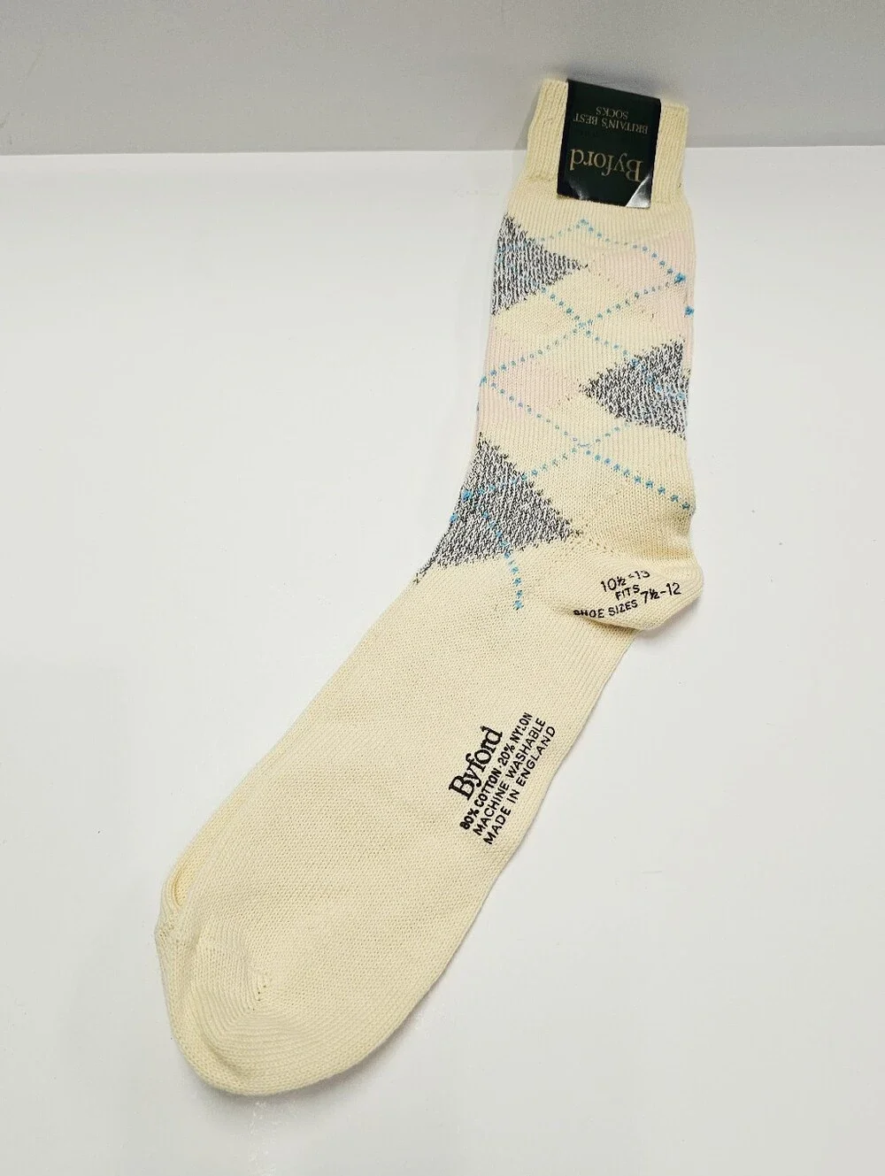 Byford Vintage classic diamond pattern argyle socks